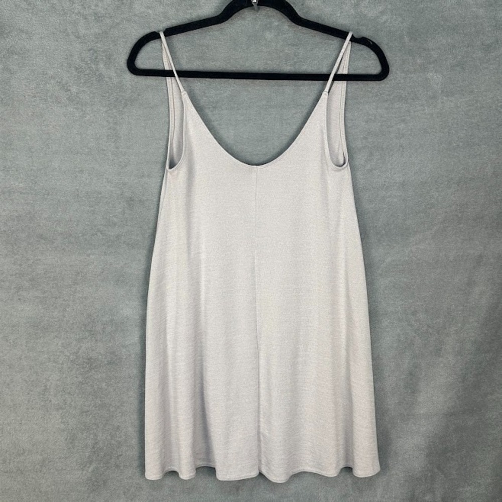 Aritzia Wilfred Free Dress Women XXS Silver Gray Slip Mini Sweater Party Holiday